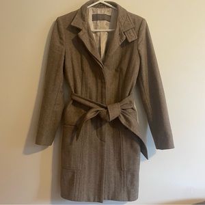 Tan Belted ZARA Long Coat - S